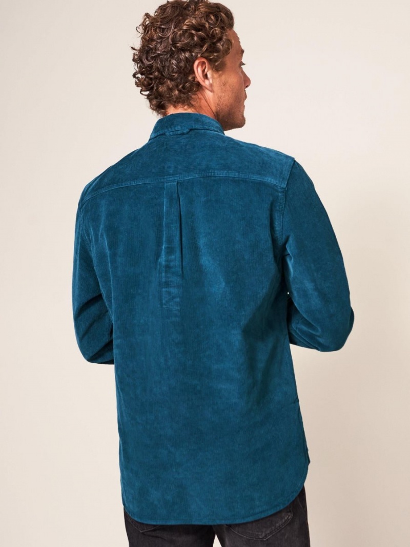 White Stuff Whitwick Cord Shirt Mid Teal | 72468-DZHV