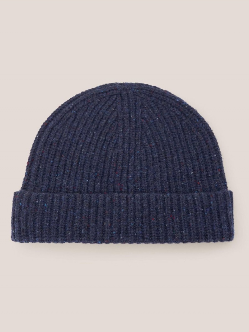 White Stuff Wool Ribbed Beanie Dark Navy | 24056-JKEZ