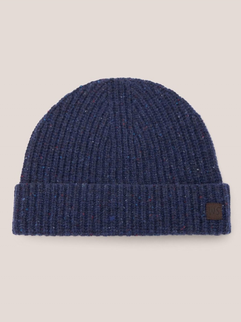 White Stuff Wool Ribbed Beanie Dark Navy | 24056-JKEZ