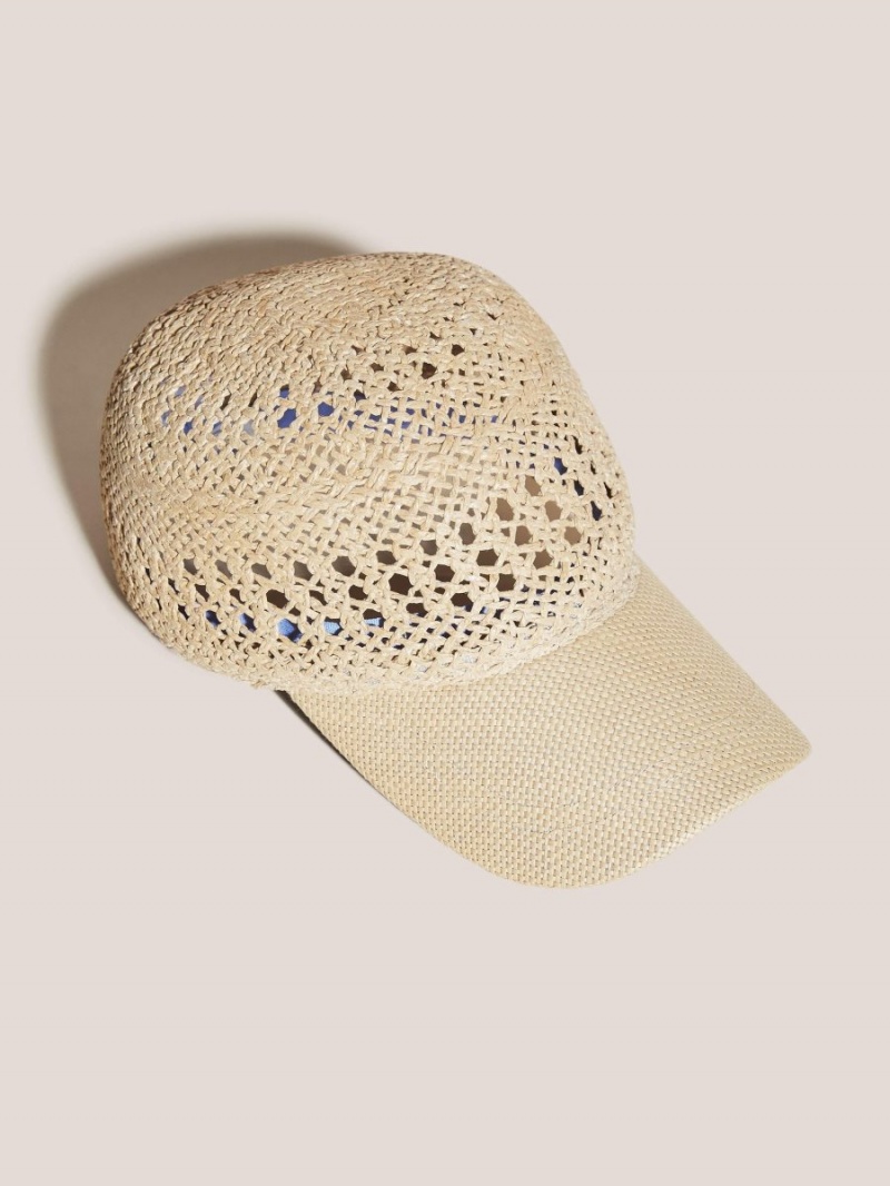 White Stuff Woven Baseball Cap Light Natural | 87253-ZPSY